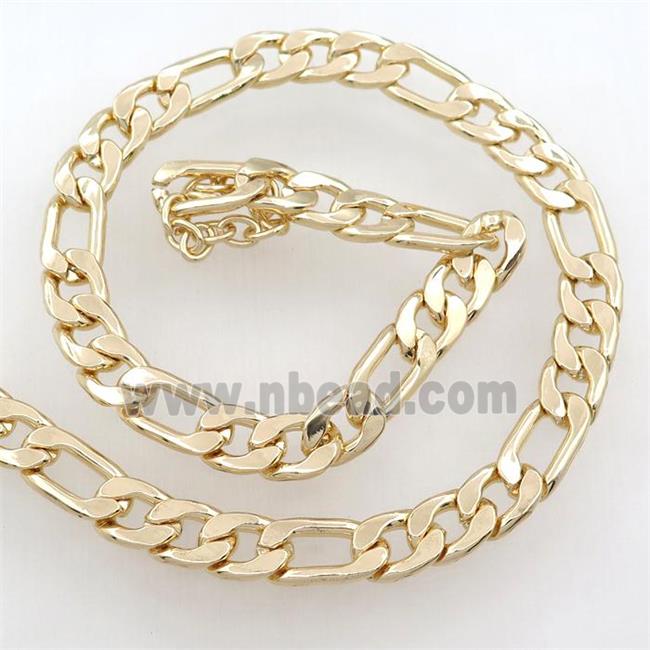 Iron curb chain, gold plated
