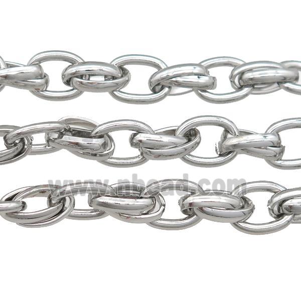 Iron chain, platinum plated