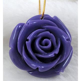 Compositive coral Flower, Pendant, Purple