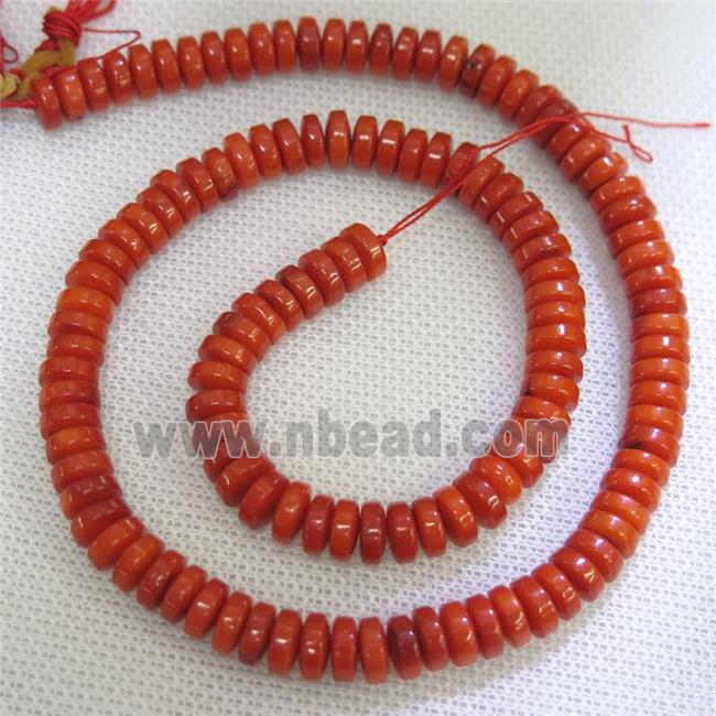 natural Coral heishi beads