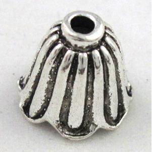 bead, tibetan silver caps, Non-Nickel