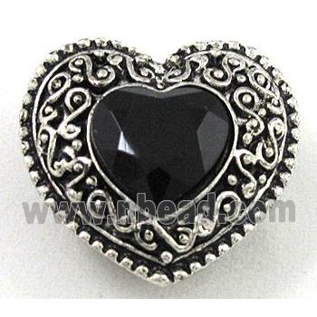bead for bracelet bar or ring, tibetan silver charms, Non-Nickel