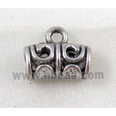Tibetan silver hanger bead, Non-Nickel