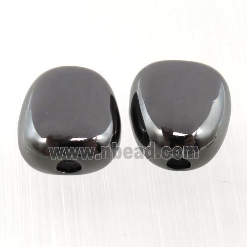 copper teardrop beads, black plated