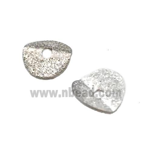copper Thin slice beads, platinum plated, matte