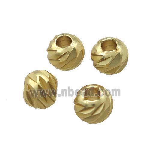 round copper carved beads, Unfade, duckgold