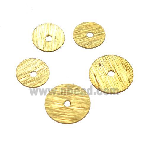 raw brass copper brushed spacer beads, heishi