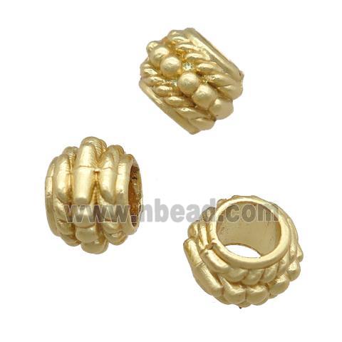 copper rondelle beads, unfaded, duck-gold