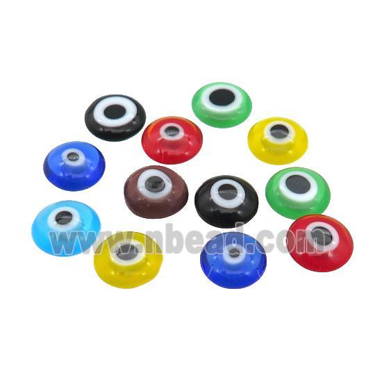 Lampwork Glass Evil Eye Beads without hole, mixed color