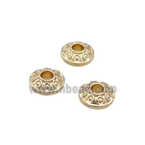 Copper Rondelle Spacer Beads Unfaded Light Gold Plated