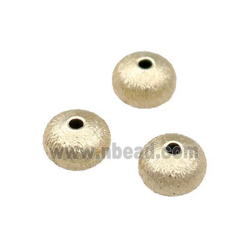 Brushed Copper Rondelle Spacer Beads Unfaded Light Gold Plated