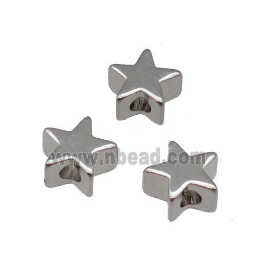 Copper Star Beads Unfade Platinum Plated