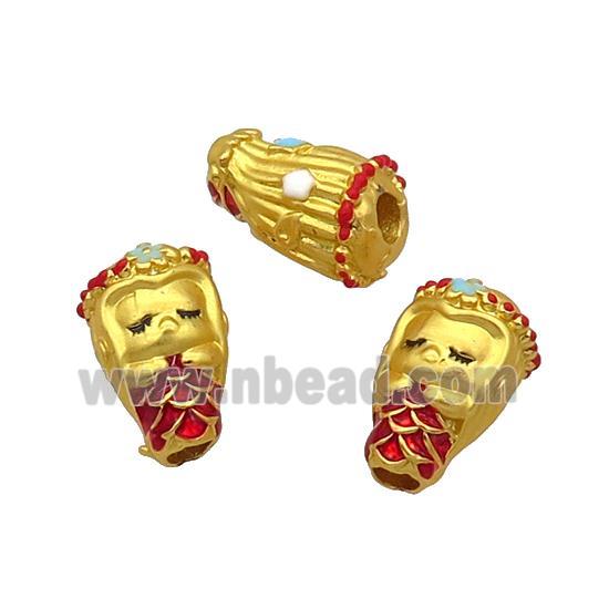 Alloy Kids Beads Large Hole Gold Plated