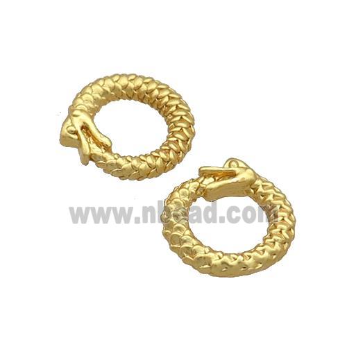 Copper Snake Linker Ring Unfade Gold Plated Circle