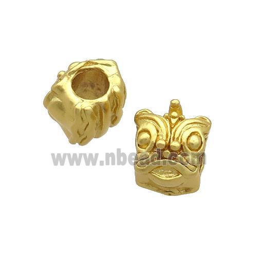 Copper Tiger Beads Large Hole Unfade Gold Plated