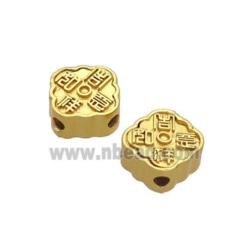 Copper Square Beads Unfade Gold Plated