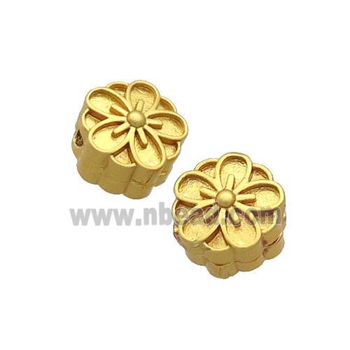 Copper Flower Beads Unfade Gold Plated