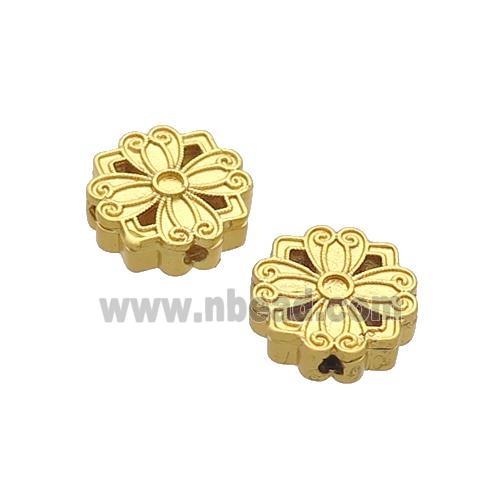 Copper Flower Beads Unfade Gold Plated