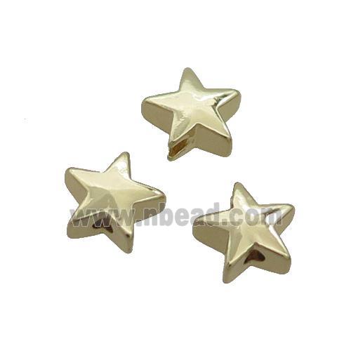 Copper Star Beads Gold Plated