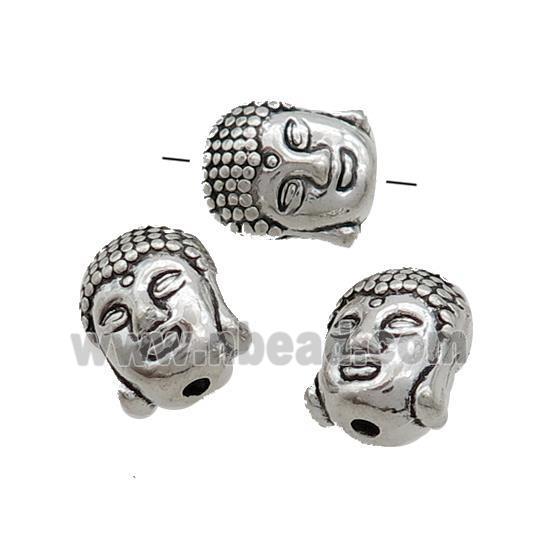Tibetan Style Buddha Beads Zinc Antique Silver
