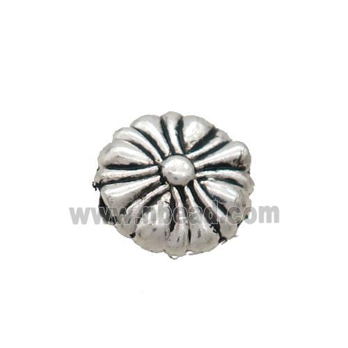 Tibetan Style Zinc Coin Beads Antique Silver