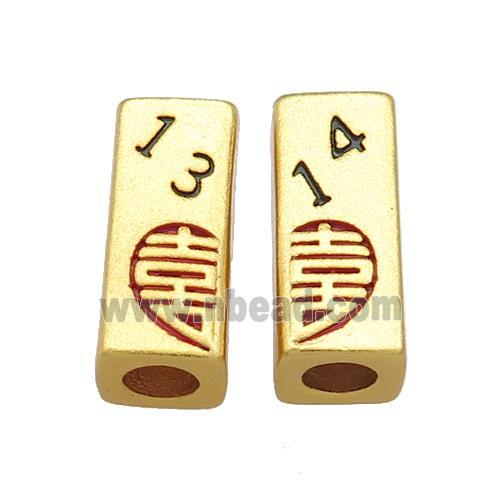Copper Tube Beads Unfade Large Hole 18K Gold Plated