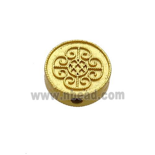 Copper Coin Beads Gold Plated