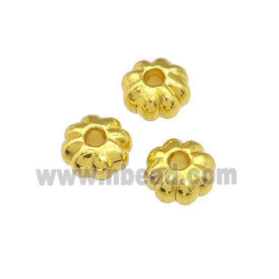 Alloy Rondelle Beads Gold Plated