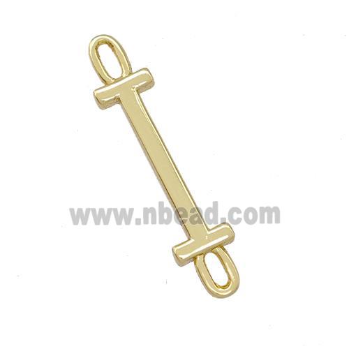 Copper Connector Letter-I Gold Plated
