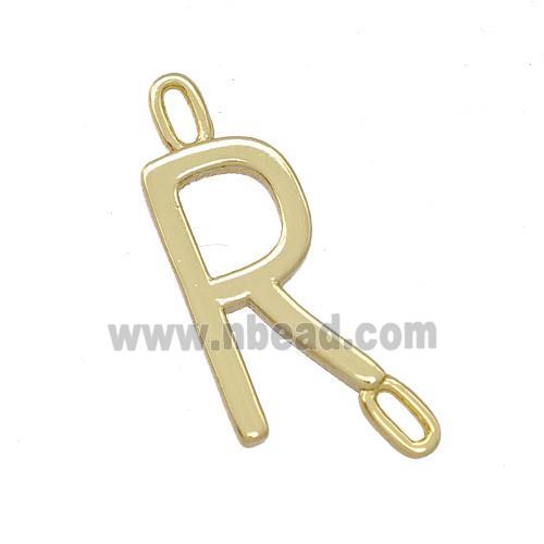 Copper Connector Letter-R Gold Plated