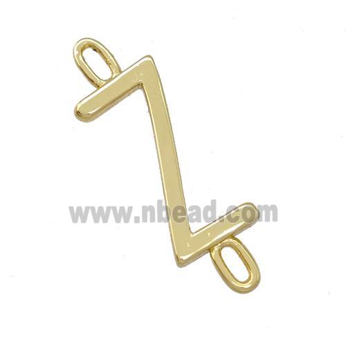 Copper Connector Letter-Z Gold Plated