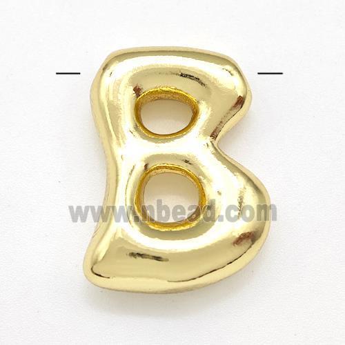 copper letter pendant, gold plated