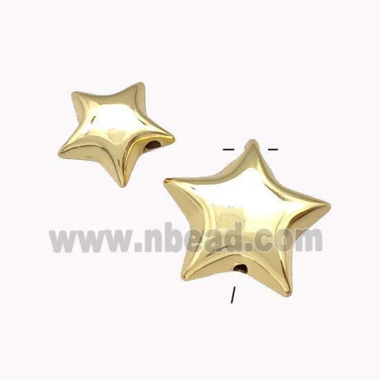Copper Star Pendant Hollow Gold Plated
