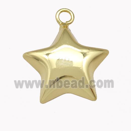 Copper Star Pendant Hollow Gold Plated
