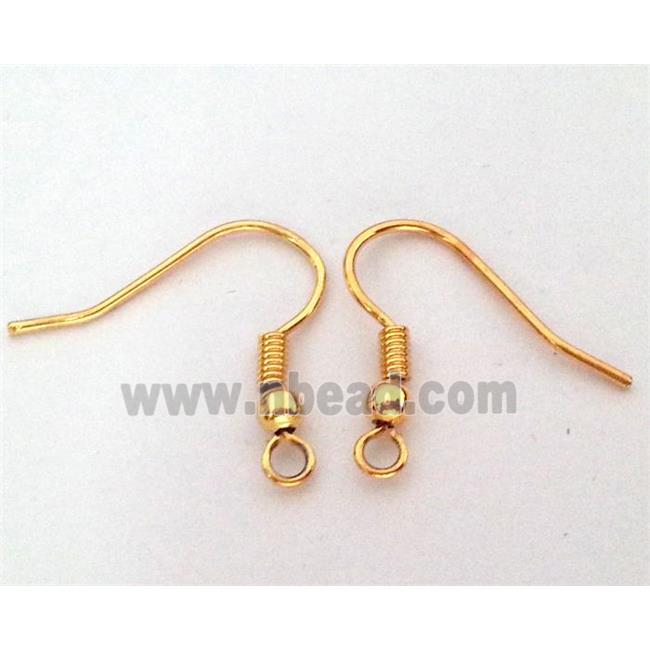 colorfast copper earring, gold plated