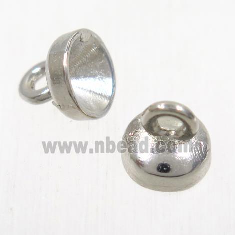 alloy cloche pendants for tassel, platinum plated