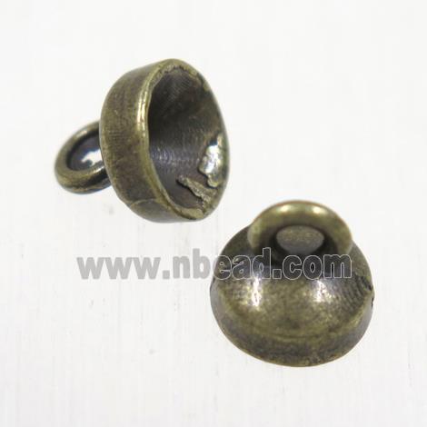 alloy cloche pendants for tassel, antique brown
