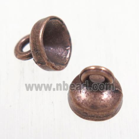 alloy cloche bellcaps pendants for tassel, antique red