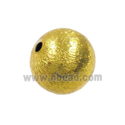 Brushed Copper Spacer Beads, round, gold plated