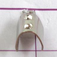 copper crimp clip, end cord, platinum plated