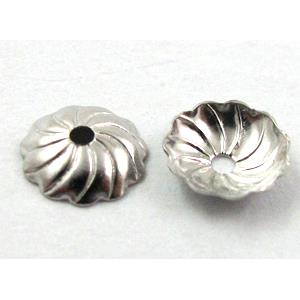 bead-Caps, copper, Platinum Plated