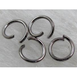 black open mouth iron Jump Rings
