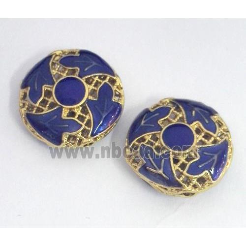 enameling copper spacer bead, flat round