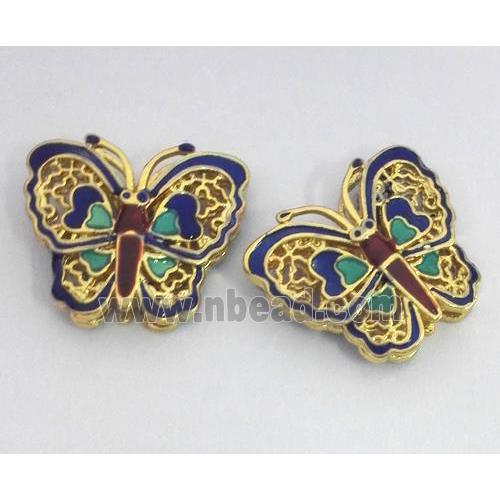 enameling copper butterfly bead, colorfast