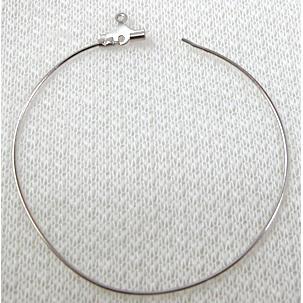 copper Earring Hoop, platinum plated