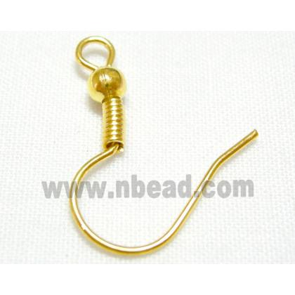 gold plated Hook Earring, iron
