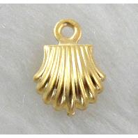 copper shell pendants, Golden plated