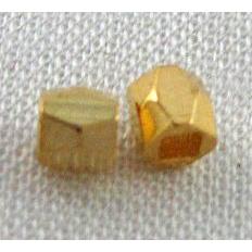 copper spacer tube bead, gold plated