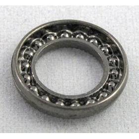 bracelet bar, alloy ring with rhinestone, black