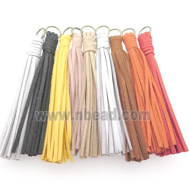 mixed synthetic Suede tassel pendant